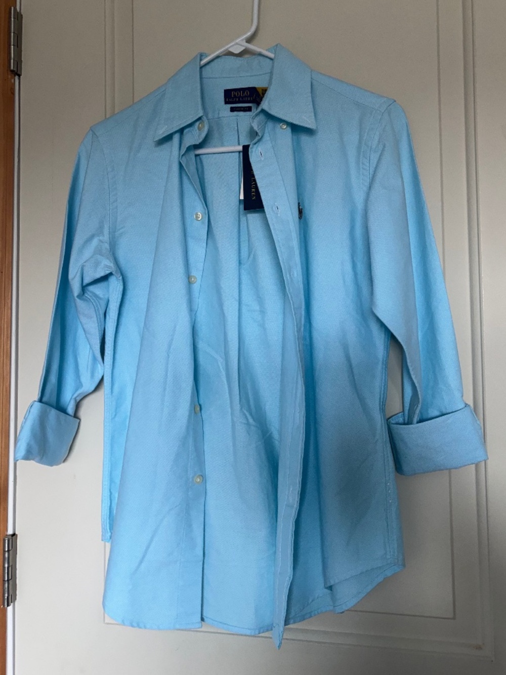 NWT Polo Ralph Lauren Women Blue Classic Fit Oxford Shirt Size XS